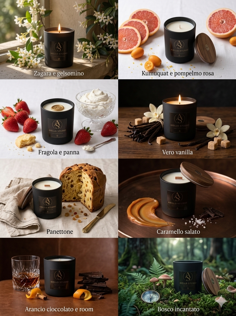 Candela artigianale in cera di soia superior - nero opaco 200gr